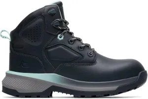 ACE Work Boots Rainier, Women's 6" Nano Composite Toe (NCT), Slip Resistant, Water Resistant Black Boots