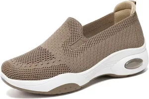 Adults Platform Sneakers Lightweight Breathable Travel Flats Shoes Air Cushion Sports Tennis Walking Shoes For Students