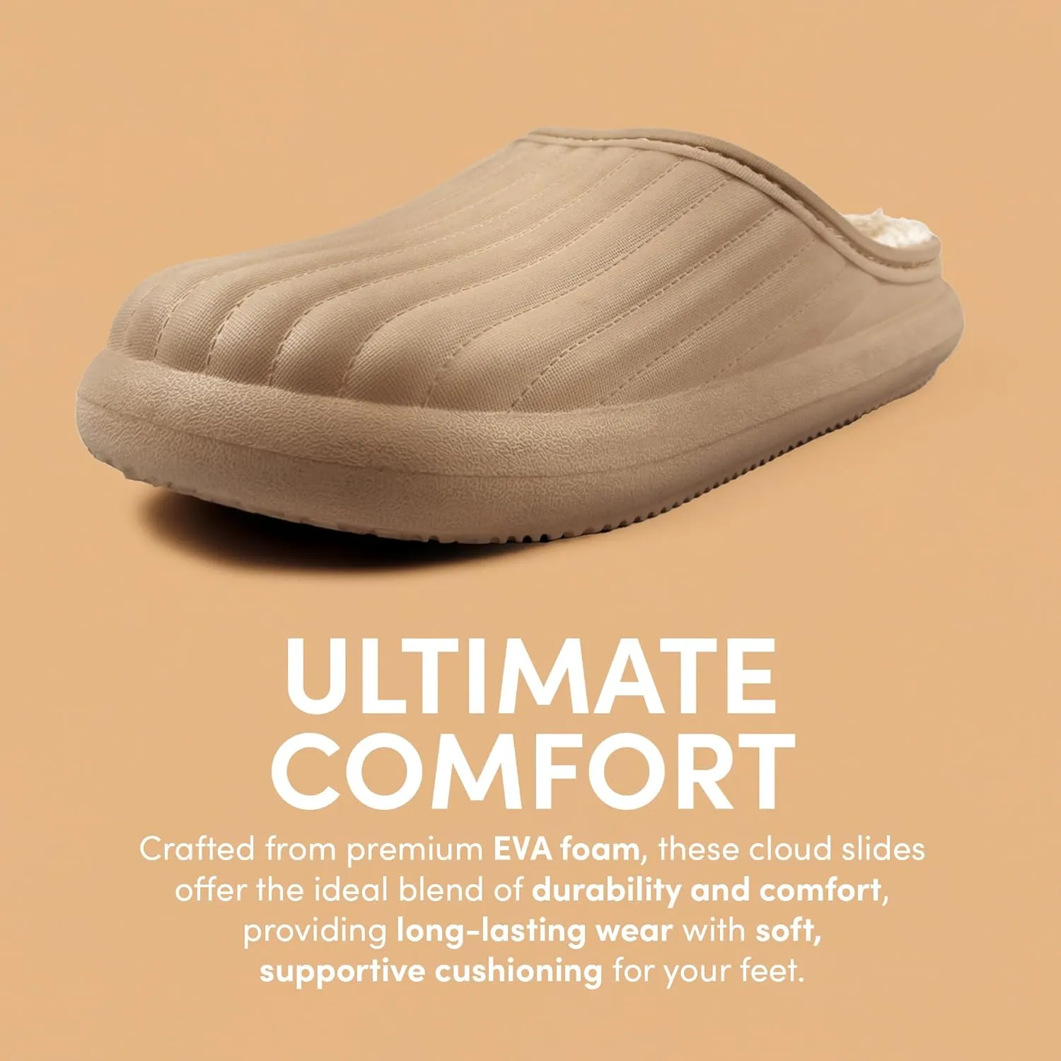 Ares Slippers - Flexible and Waterproof Eva Cloud Slippers, Non-Slip Comfy Pillow Sandals with Plush Lining
