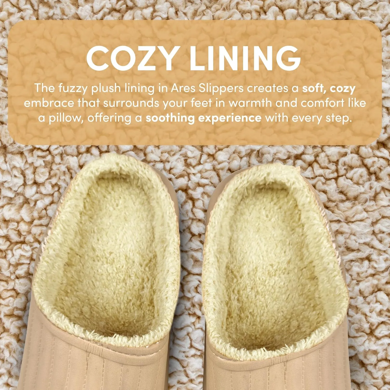 Ares Slippers - Flexible and Waterproof Eva Cloud Slippers, Non-Slip Comfy Pillow Sandals with Plush Lining