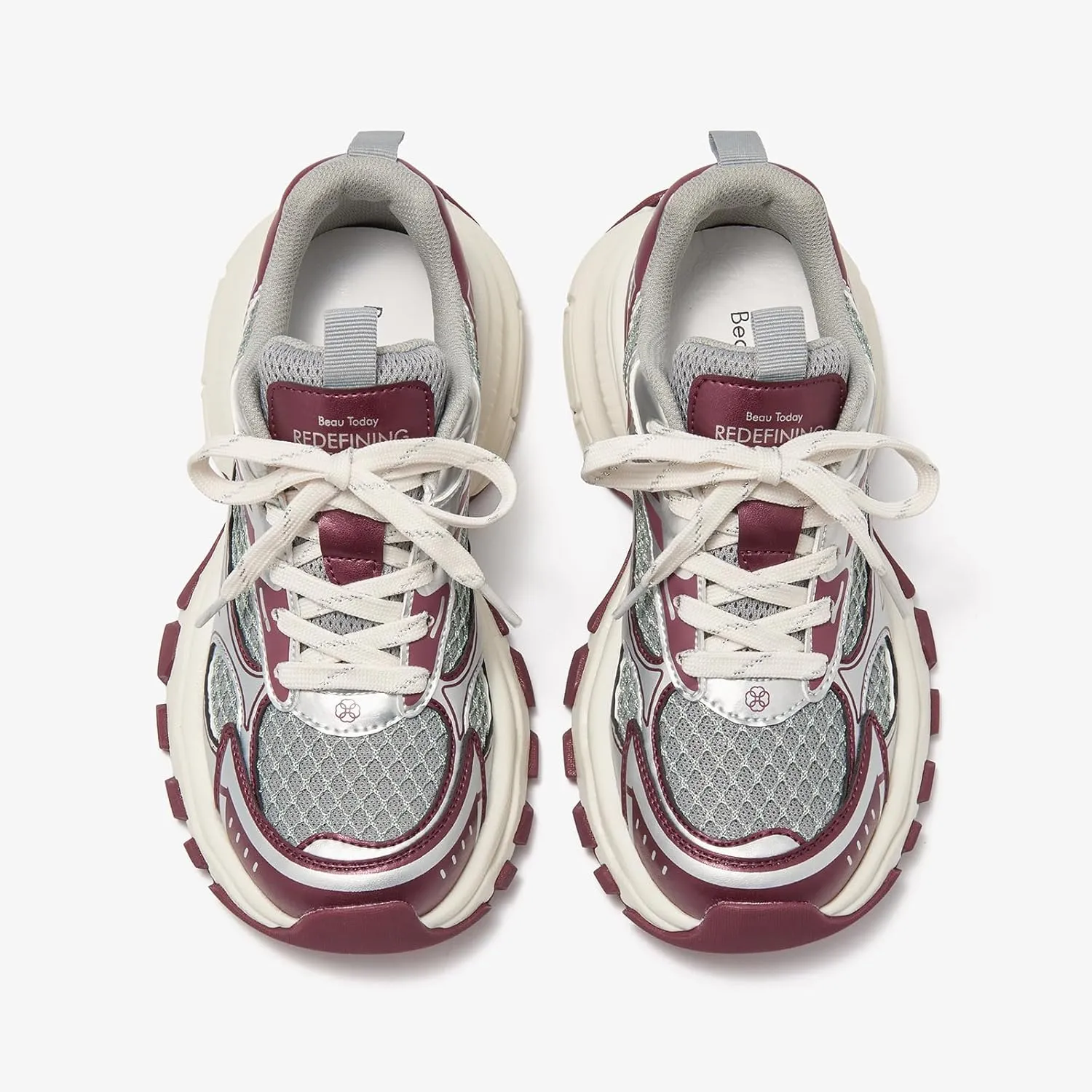 BEAU TODAY Walking Sneakers for Women Fashion Walking Shoes Chunky Platform Sneakers for Women Comfortable Lightweight Running Tennis Shoes Casual Athletic Gym Workout Shoes