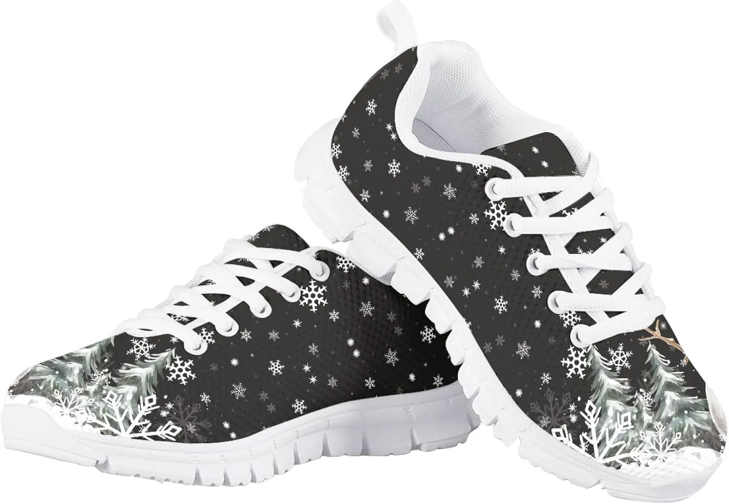 Bengbobar Boys Christmas Sneakers Lightweight Breathable Walking Shoes Kids Most Comfortable Casual Playing Sports Shoes