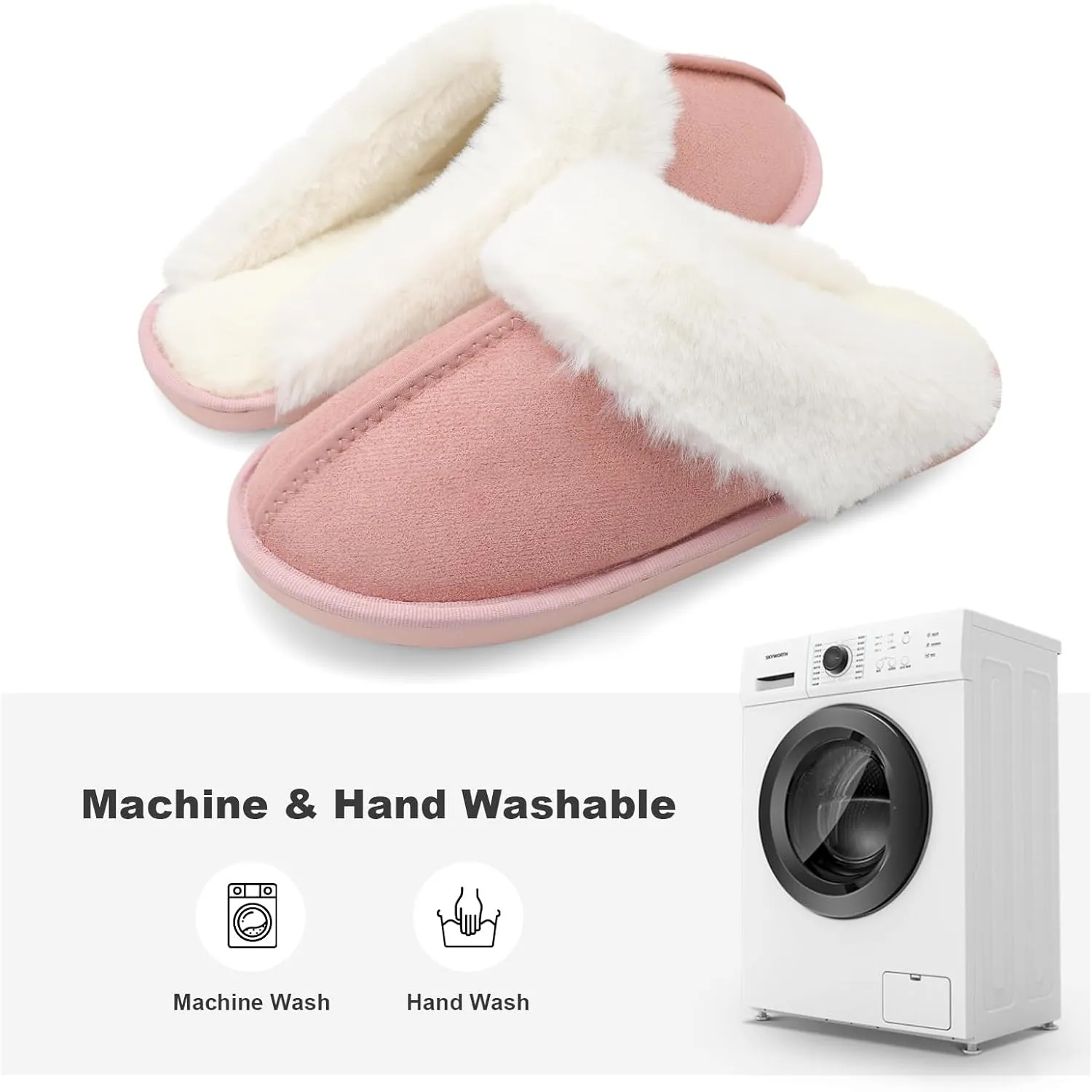 Besroad Winter Fuzzy House Slippers Sandals Plush Faux Fur Fluffy Flats Slippers Warm Slide Shoes for Women