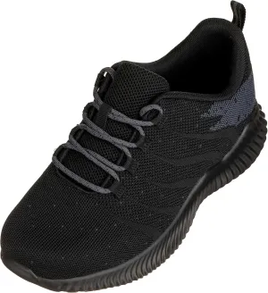 CALTO Men's Invisible Height Increasing Elevator Shoes - Black/Grey Ultra Lightweight Sporty Sneakers - 2.8 Inches Taller - Q216 - Size 8 D(M) US