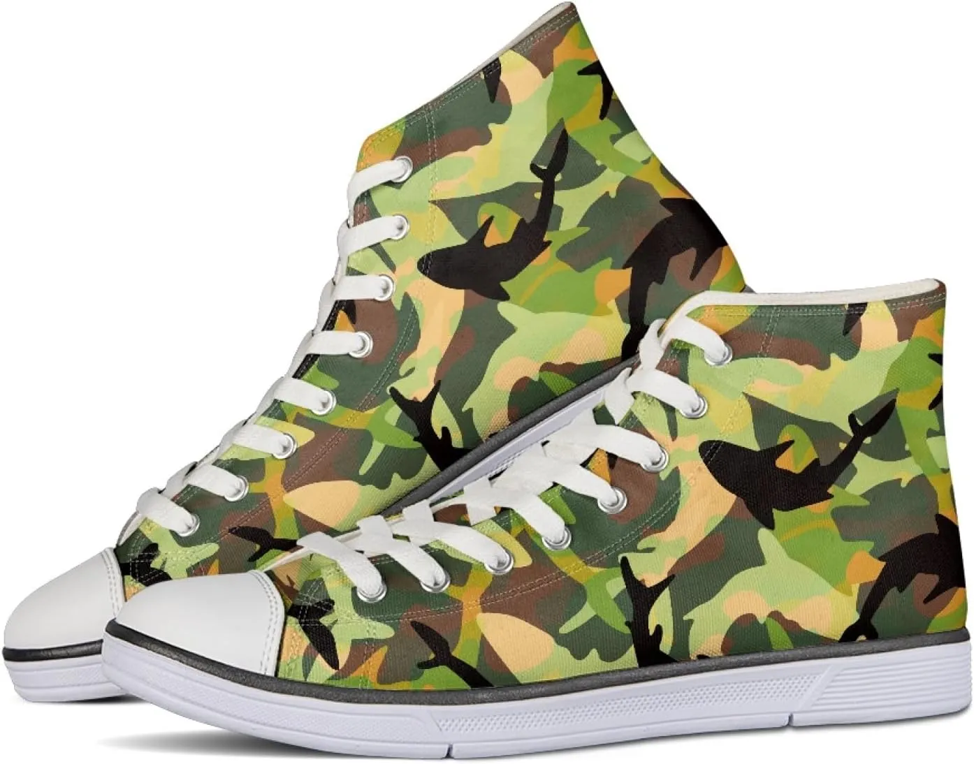 Canvas Shoes for Women Lightweight High Top Sneakers Teens Girls Cute Printed Lace Up Casual Classic Walking Shoes