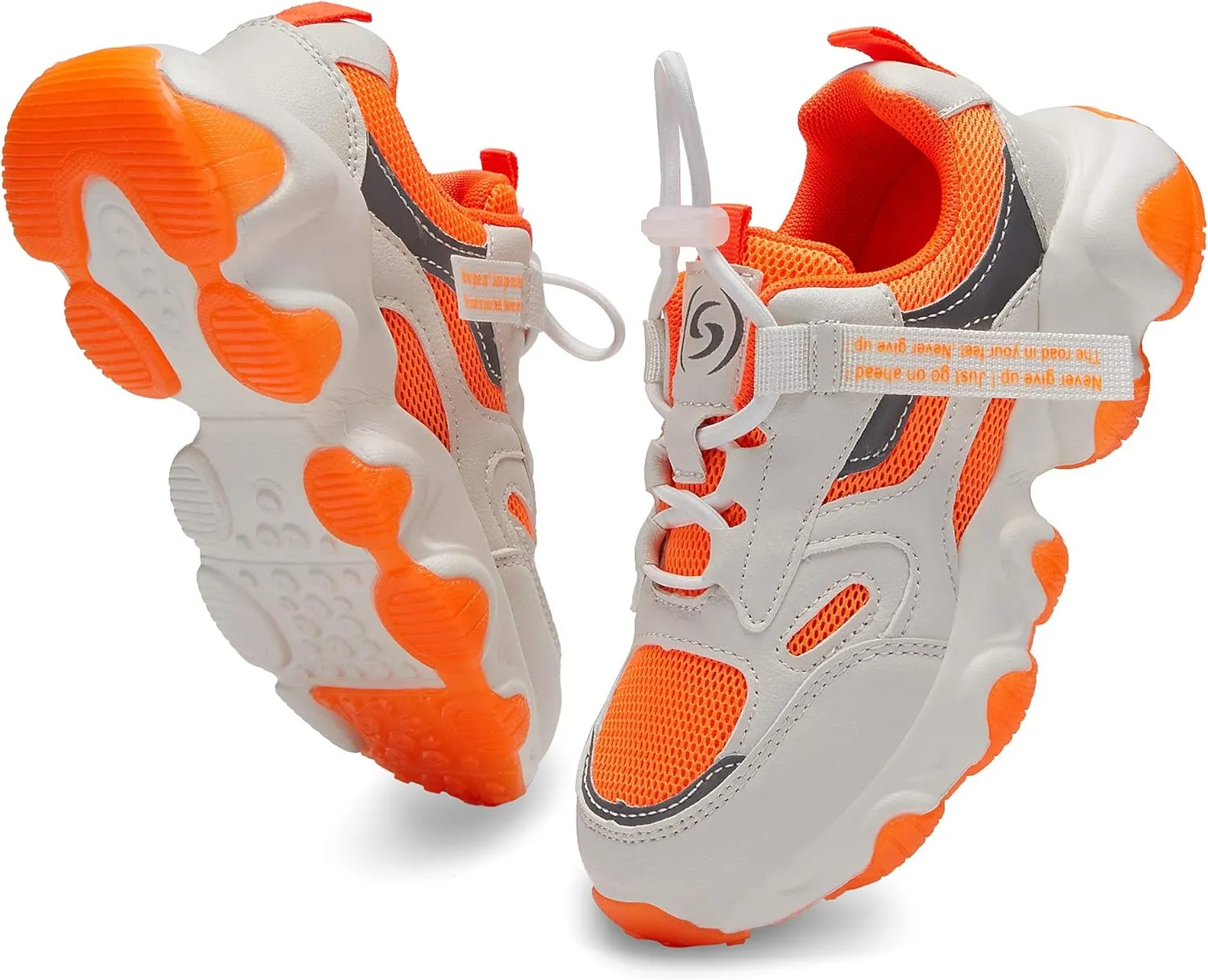 Casbeam Kids Breathable Sneakers Mesh Lightweight Easy Walk Casual Sport Strap Athletic Running Shoes for Boys Girls