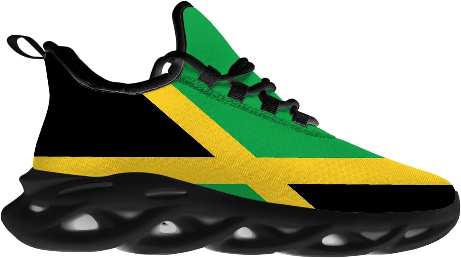 Ciadoon Jamaica Shoes for Women Men Road Running Walking Tennis Breathable Lightweight Sneakers Gifts for Men Women