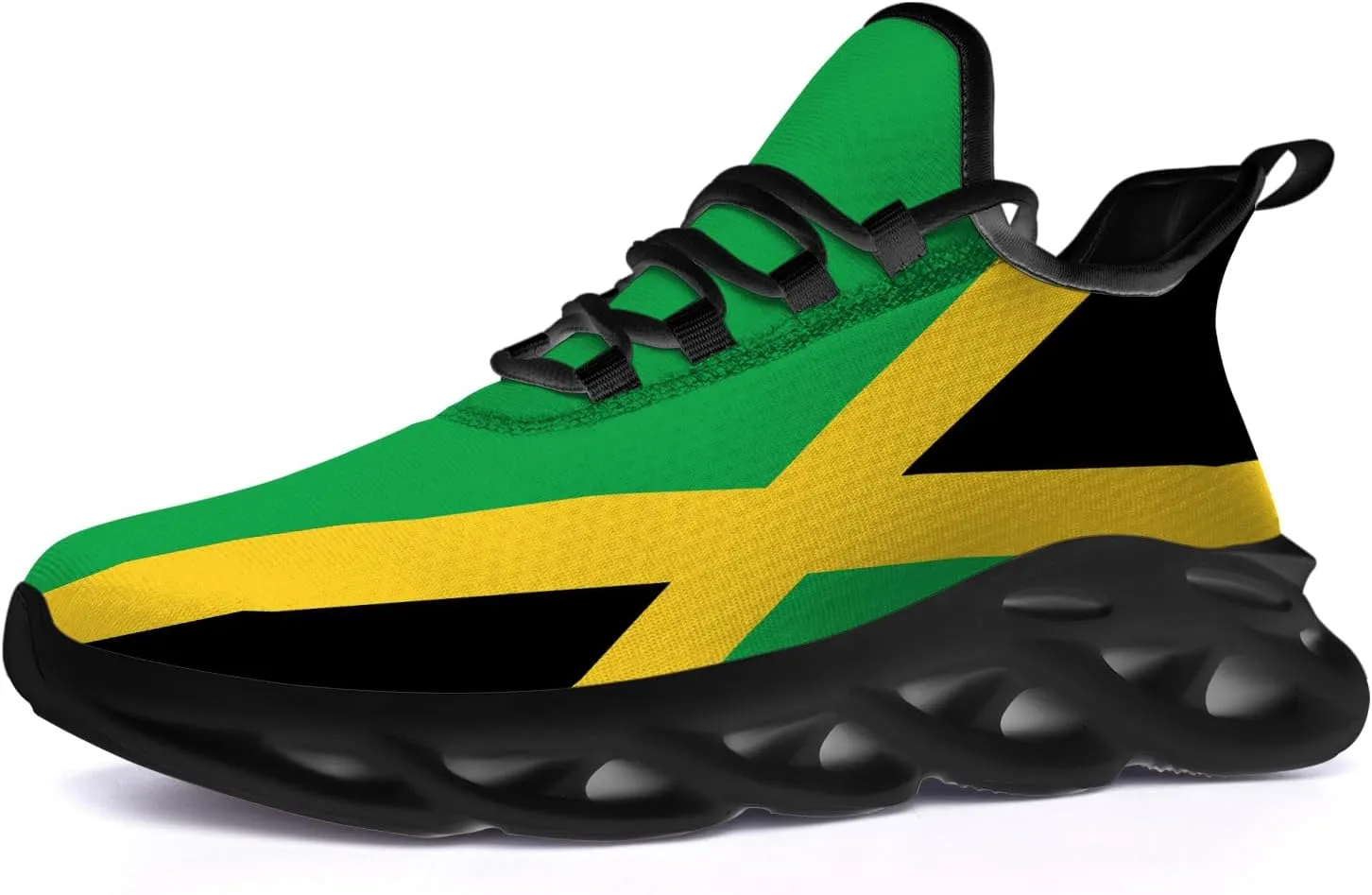 Ciadoon Jamaica Shoes for Women Men Road Running Walking Tennis Breathable Lightweight Sneakers Gifts for Men Women