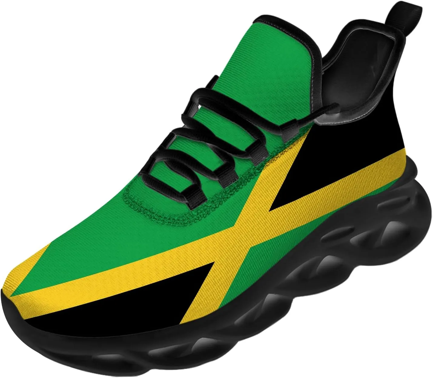 Ciadoon Jamaica Shoes for Women Men Road Running Walking Tennis Breathable Lightweight Sneakers Gifts for Men Women