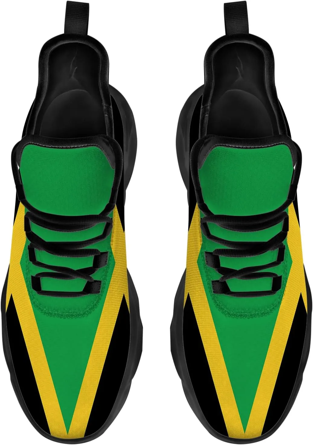 Ciadoon Jamaica Shoes for Women Men Road Running Walking Tennis Breathable Lightweight Sneakers Gifts for Men Women