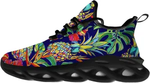 Ciadoon Pineapple Shoes for Women Men Road Running Athletic Walking Tennis Lightweight Sneakers Summer Tropical Shoes Gifts for Him Her