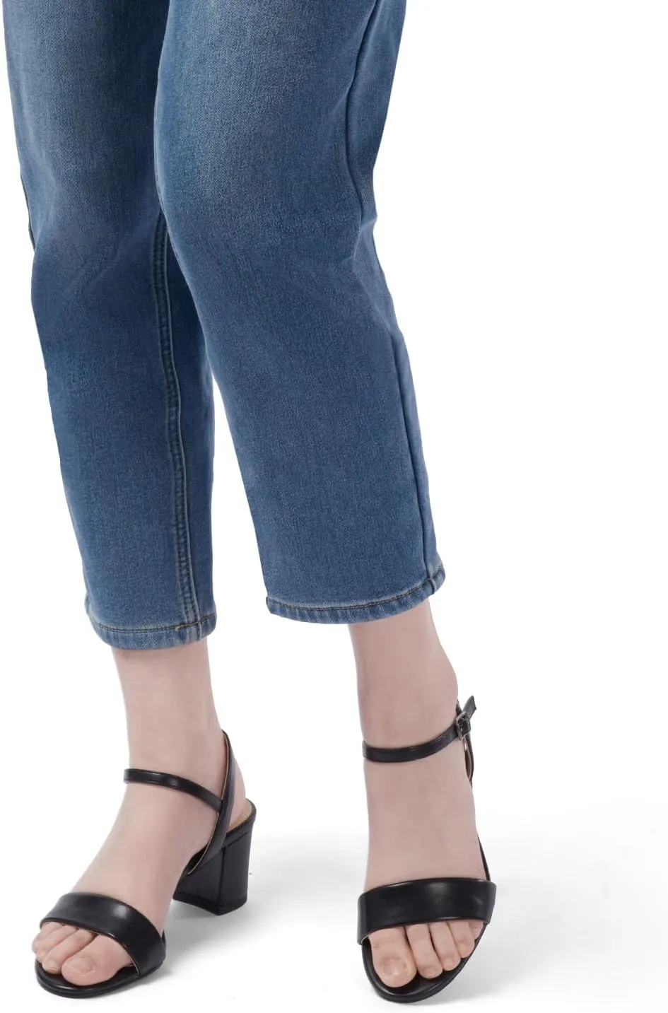 Classic Block Heel Sandals for Women, Comfortable Open Toe Low Chunky Heels [Size Runs Small, 1 Size Up]