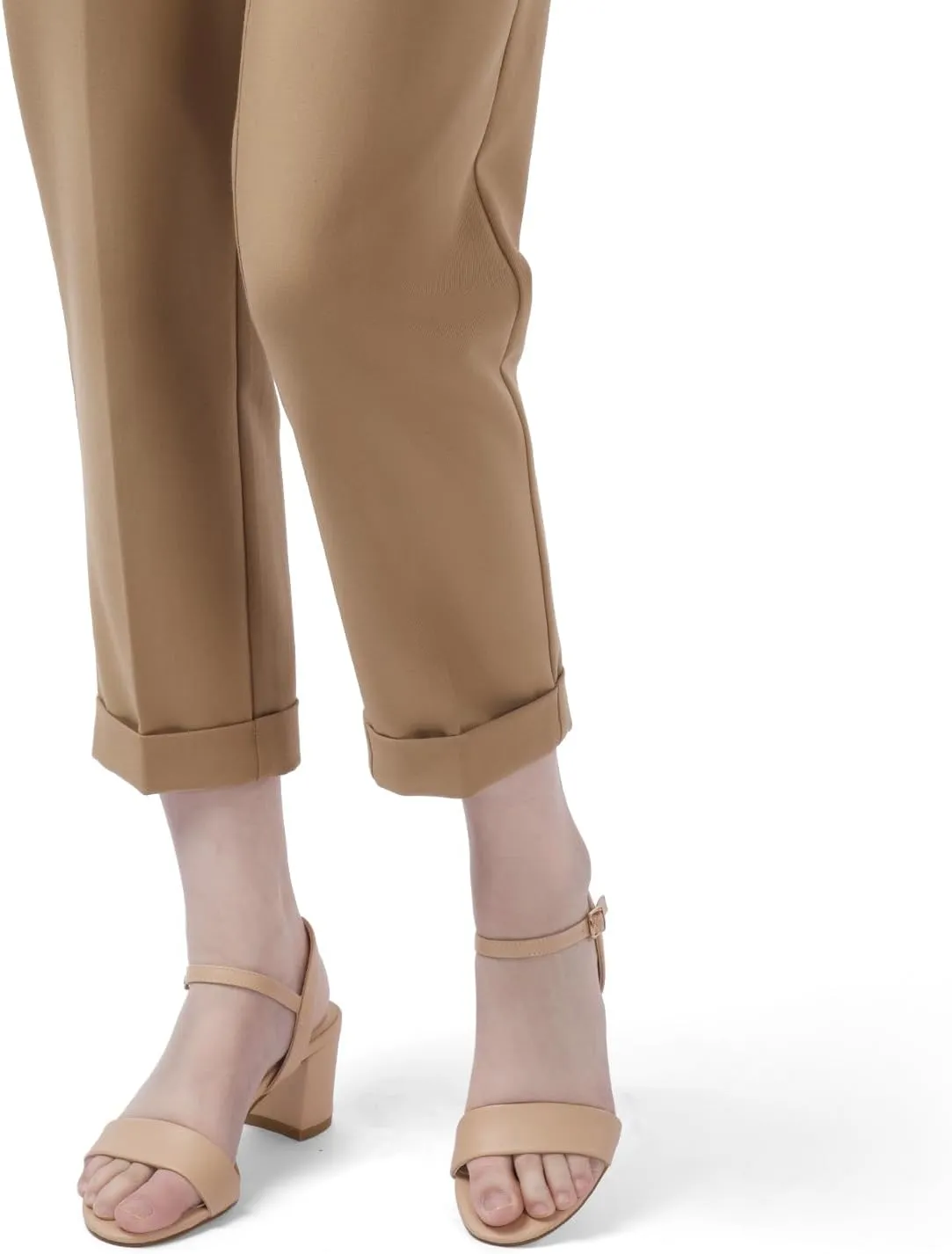 Classic Block Heel Sandals for Women, Comfortable Open Toe Low Chunky Heels [Size Runs Small, 1 Size Up]