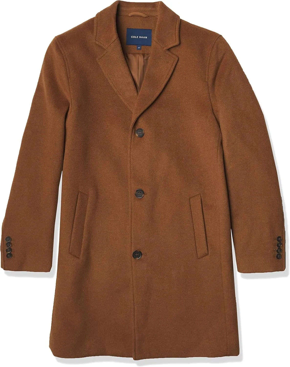 Cole Haan mens Wool Plus Topper Button Front Coat