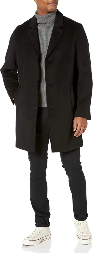 Cole Haan mens Wool Plus Topper Button Front Coat