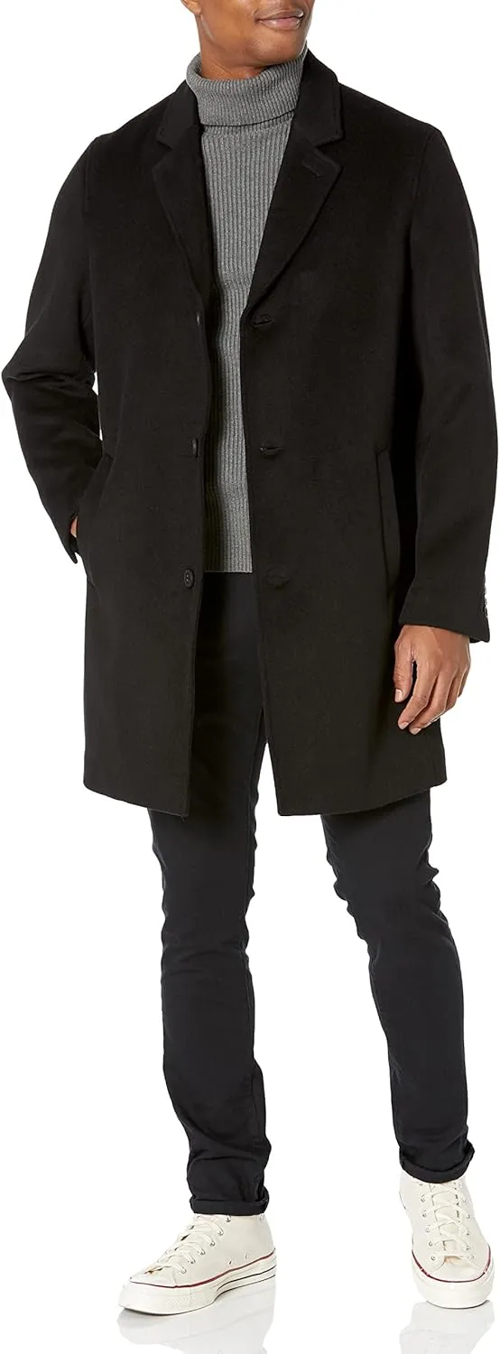 Cole Haan mens Wool Plus Topper Button Front Coat