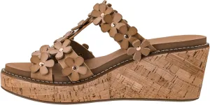 Corkys Footwear Mic Drop 2.5-inch Strappy Wedge Sandals - Floral Strap Details & Comfortable EVA Insoles