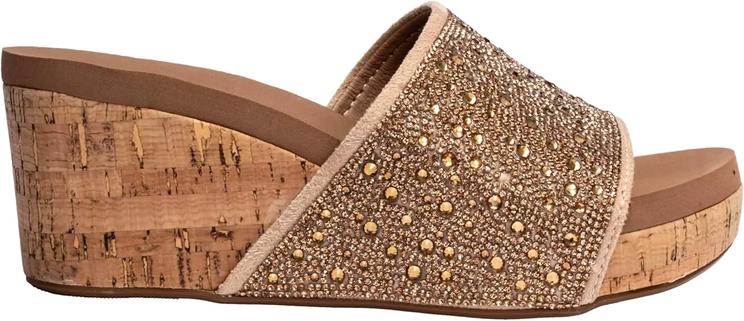 Corkys Footwear Sunlight Women's 3in Rhinestone Wedge