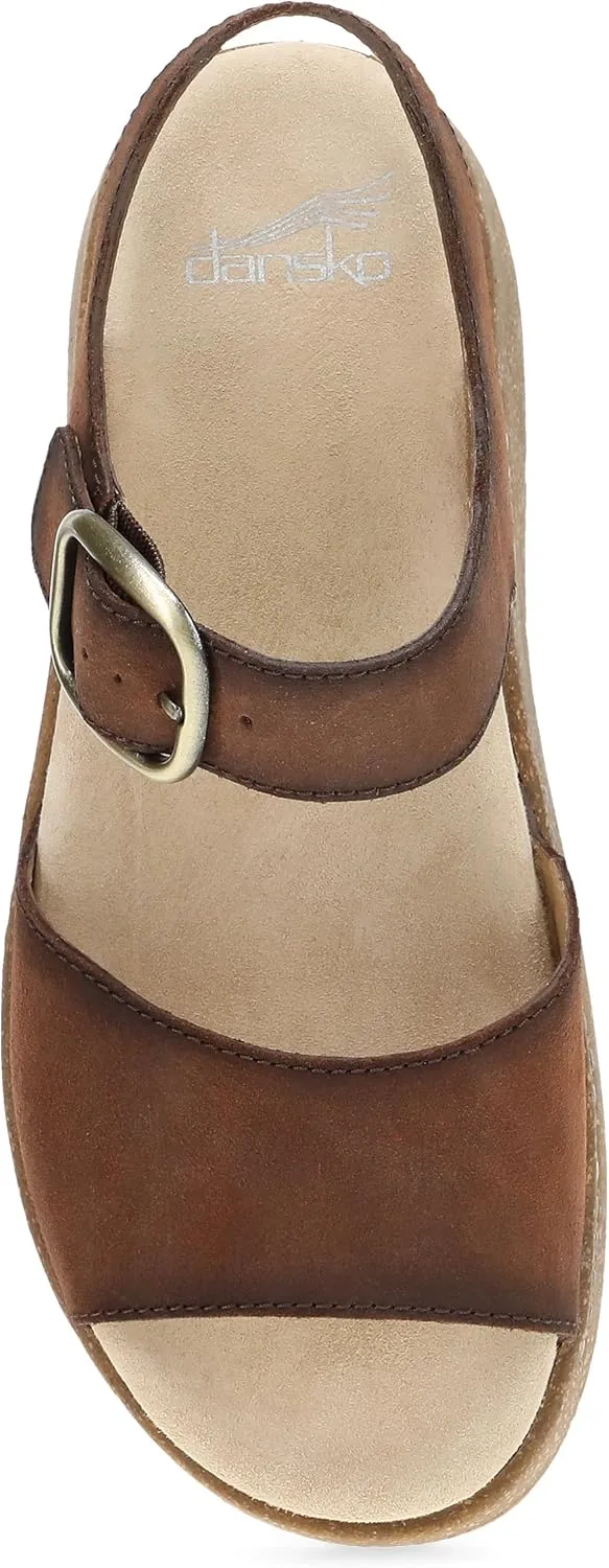 Dansko Bianca Platform Sandal for Women - Memory Foam and Suede Wrapped Footbed for an Extra Plush Comfort and Support