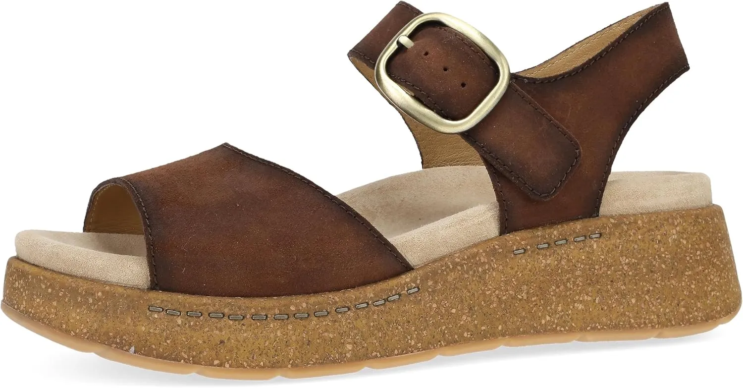 Dansko Bianca Platform Sandal for Women - Memory Foam and Suede Wrapped Footbed for an Extra Plush Comfort and Support