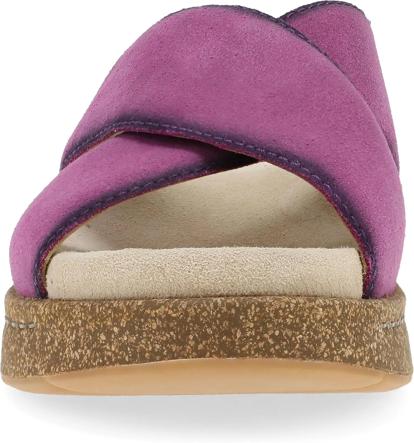 Dansko Bridget Platform Slide Sandal for Women - Memory Foam and Suede Wrapped Footbed for an Extra Plush Comfort and Support