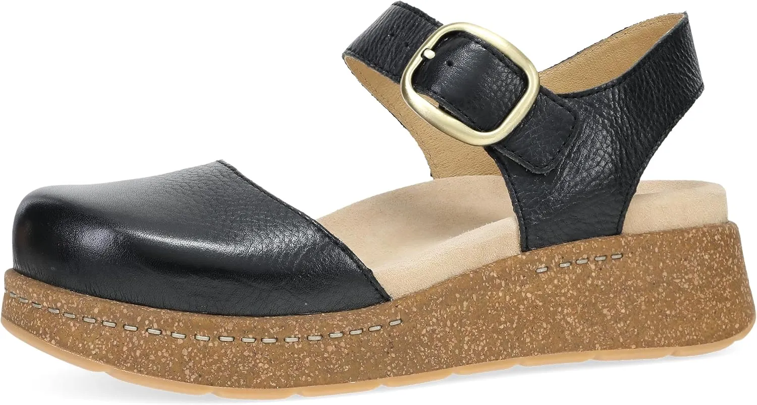 Dansko Brynlee Closed-Toe Platform Mary Jane for Women - Memory Foam and Suede Wrapped Footbed for an Extra Plush Comfort and Support
