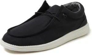 Dearfoams Men's Rhett Lightweight Washable Slip on Closed Black Sneaker