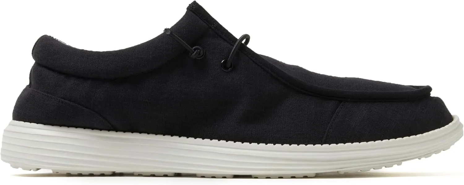 Dearfoams Men's Rhett Lightweight Washable Slip on Closed Black Sneaker