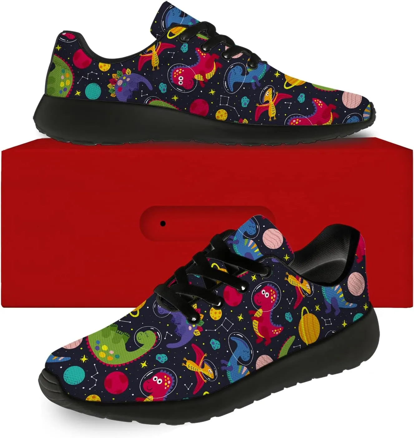 Dinosaur Shoes for Women Men Running Shoes Womens Mens Walking Tennis Sneakers Dino Shoes Gifts for Boy Girl