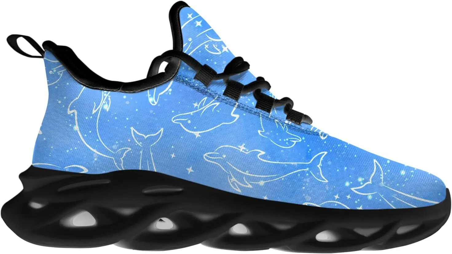 Dolphin Shoes for Women Men Road Running Walking Tennis Breathable Lightweight Sneakers Animal Shoes Gifts for Men Women