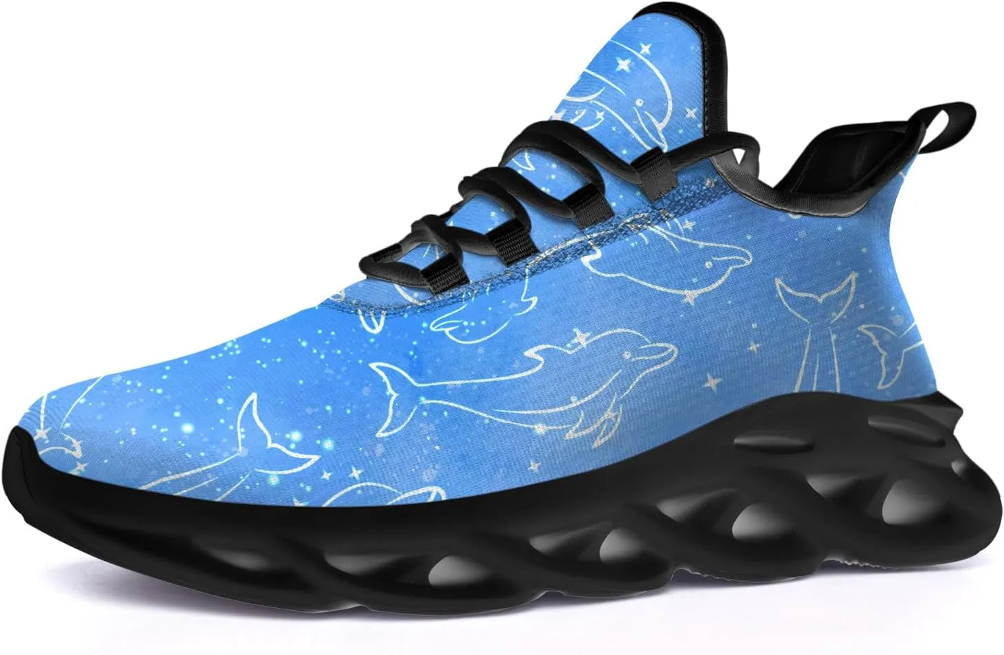 Dolphin Shoes for Women Men Road Running Walking Tennis Breathable Lightweight Sneakers Animal Shoes Gifts for Men Women