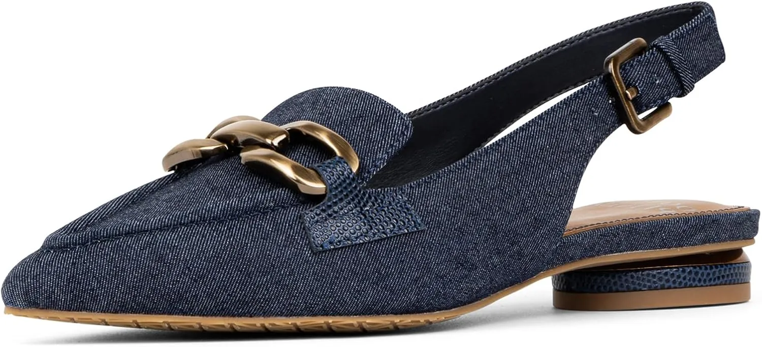 Donald Pliner Women's Williams Ballet Flat, Navy, 9