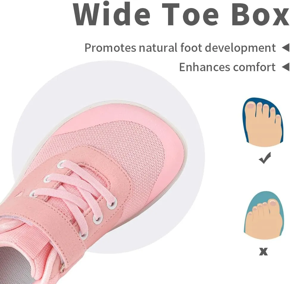 Drecage Toddler Kids Barefoot Shoes Boys Girls Sneakers Breathable Tennis Shoes Lightweight Walking Shoes