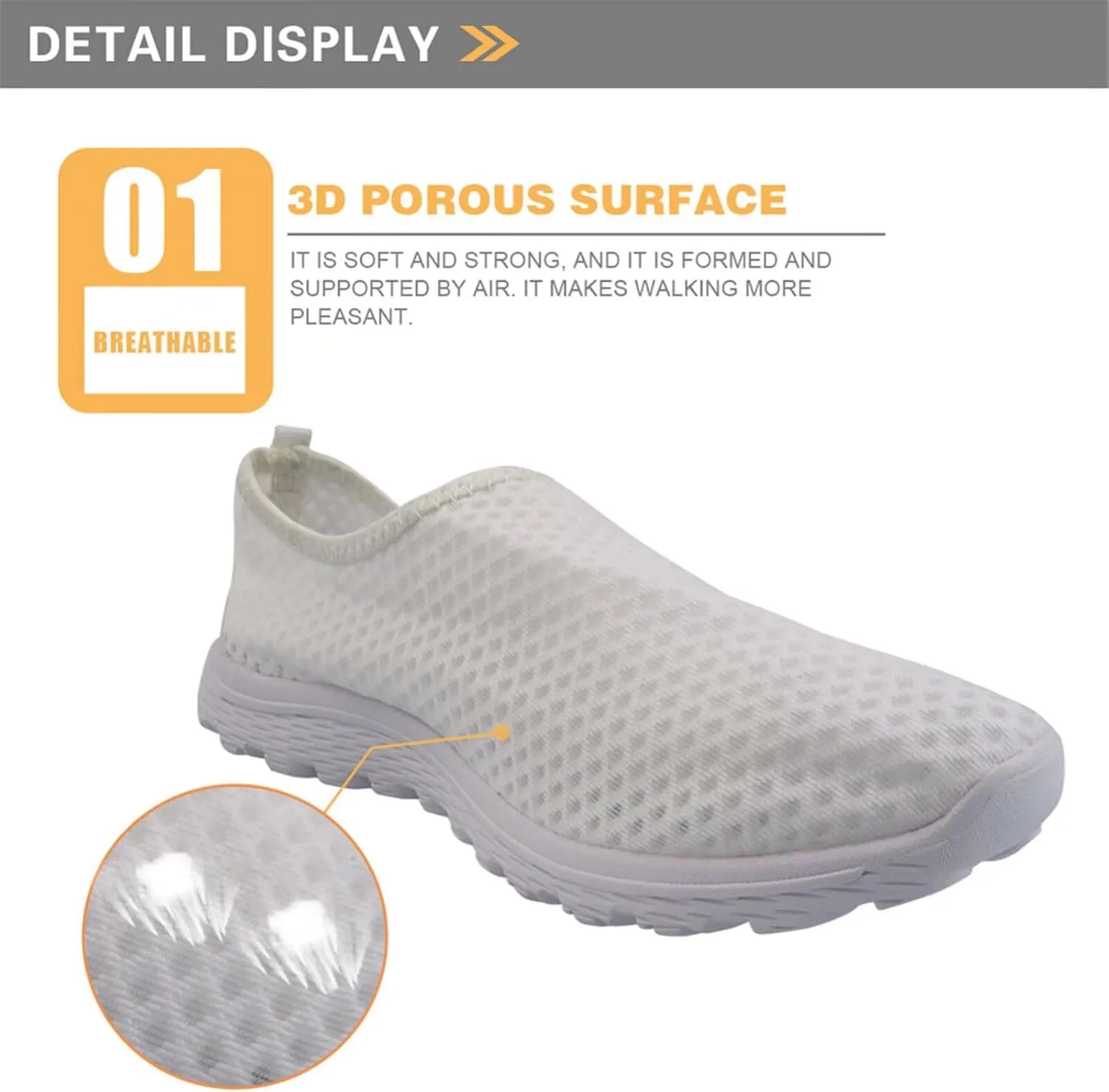 Forchrinse Floral Corgi Print Women’s Men’s Slip on Shoes Soft Mesh Walking Sneakers Sport Causal Travel Shoes Breathable