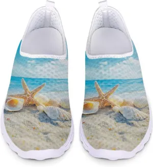 Forchrinse Floral Corgi Print Women’s Men’s Slip on Shoes Soft Mesh Walking Sneakers Sport Causal Travel Shoes Breathable