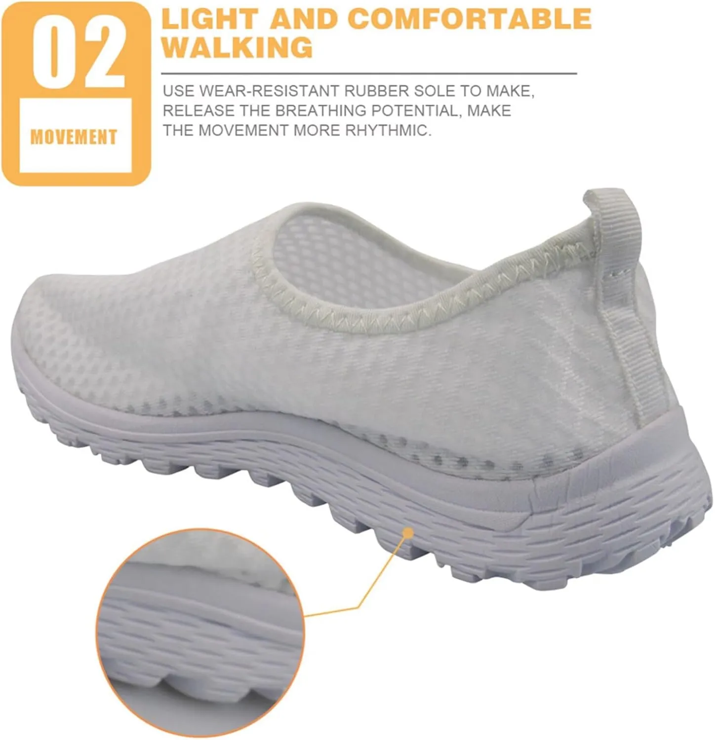 Forchrinse Floral Corgi Print Women’s Men’s Slip on Shoes Soft Mesh Walking Sneakers Sport Causal Travel Shoes Breathable