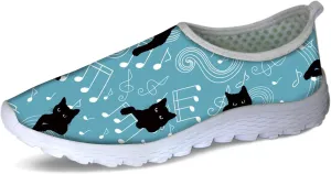 Forchrinse Moon Star Men’s Running Shoes Women’s Slip on Walking Shoes Patriotic Sport Sneakers Breathable