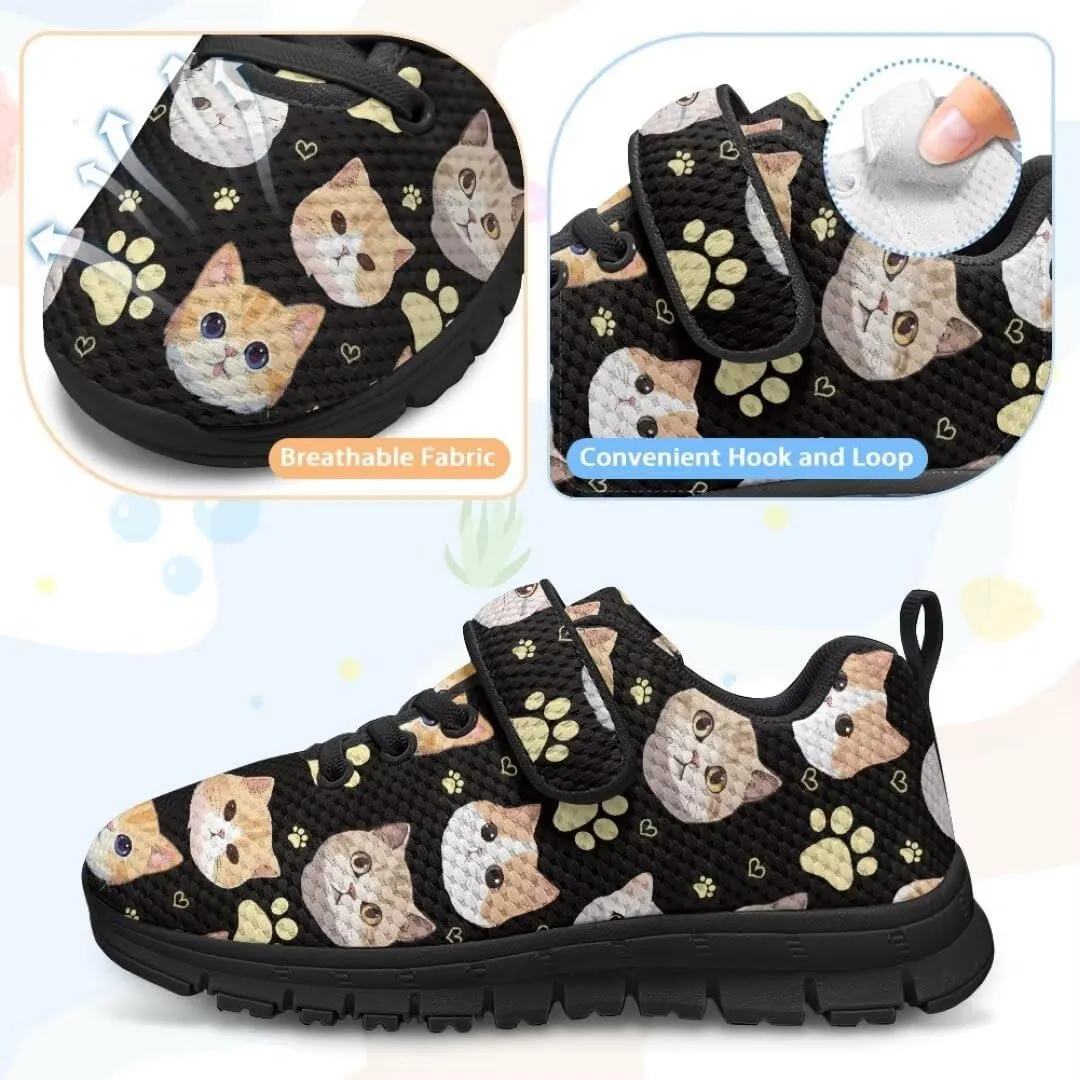 Girls Boys Hook & Loop Closure Sneakers Unisex Child Kids Anti-Slip Lightweight Shoes