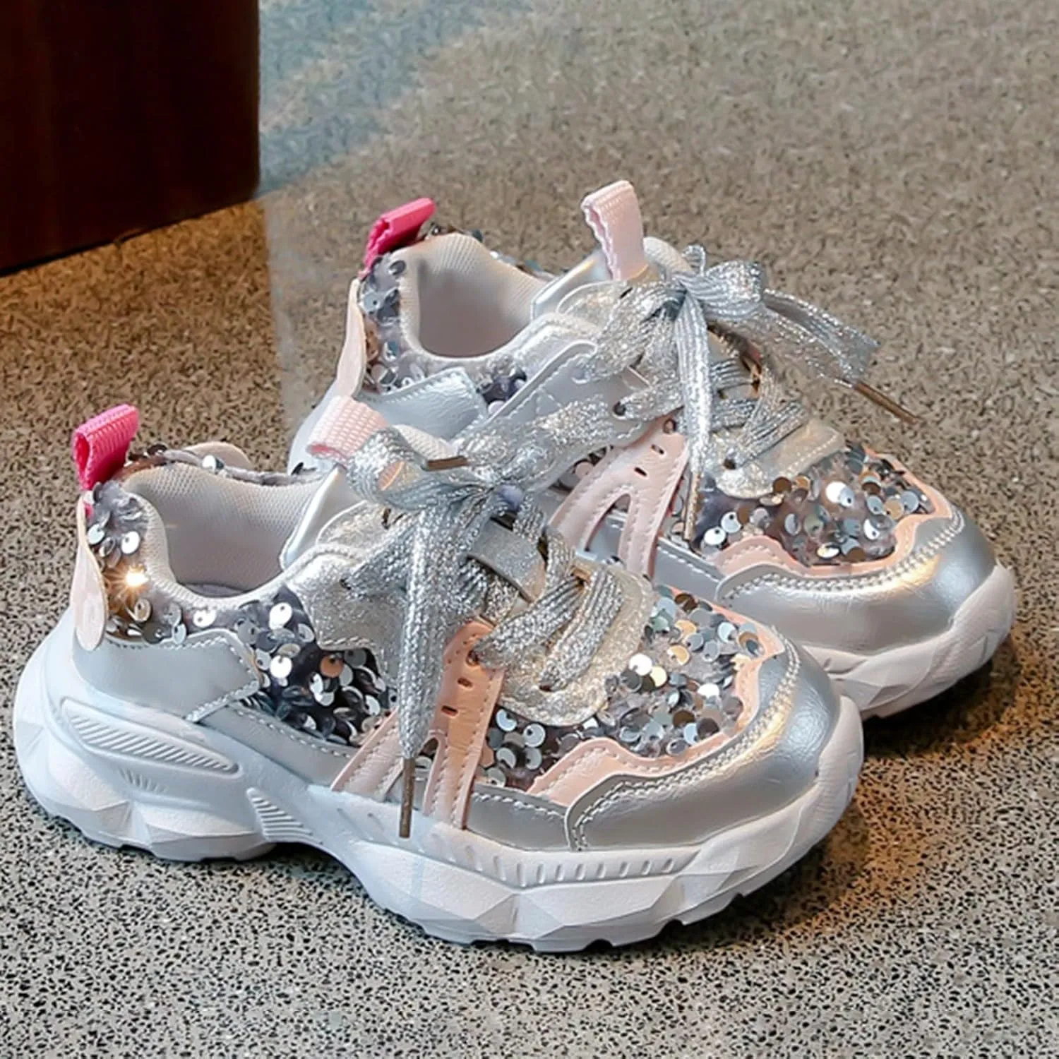 Girls Boys Lightweight Sneakers Baby Kids Lace-Up Tennis Running Shoes Breathable Walking Shoes for Little Kid/Big Kid