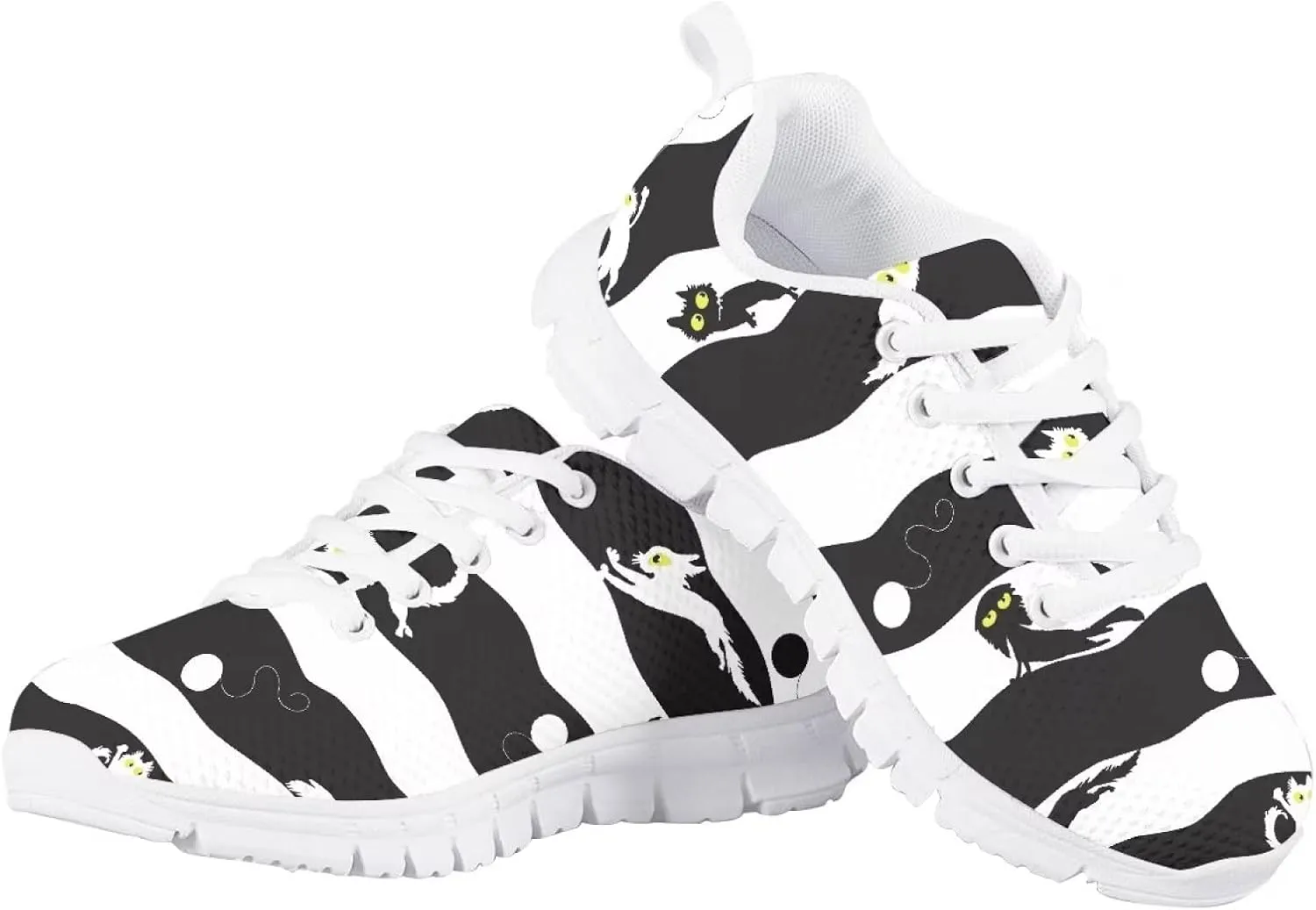 Girls Soft Mesh Cute Tennis Shoes Lightweight Breathable Nonslip Casual Athletic Sneakers