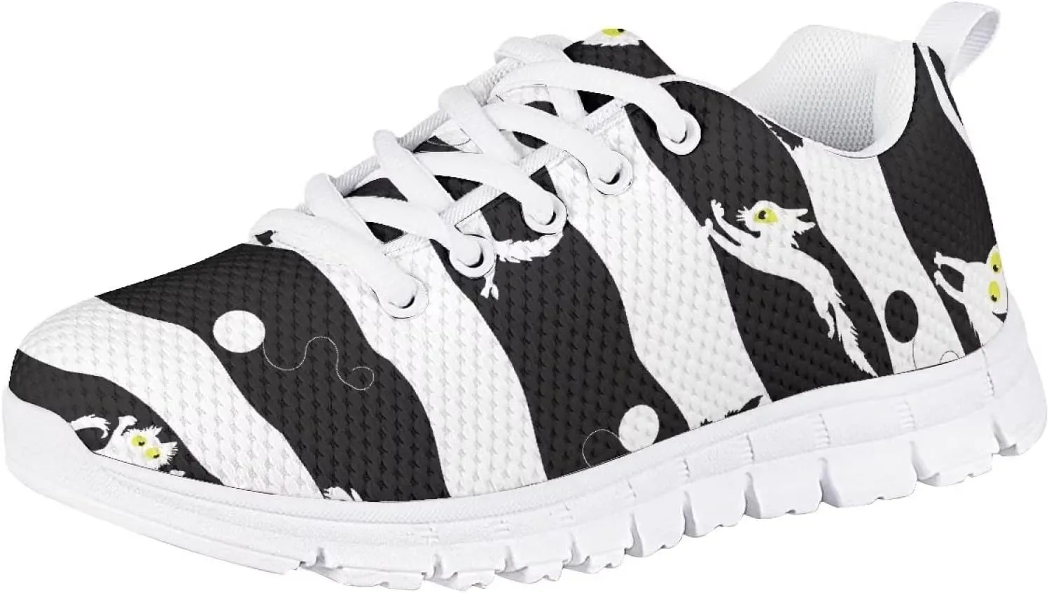 Girls Soft Mesh Cute Tennis Shoes Lightweight Breathable Nonslip Casual Athletic Sneakers