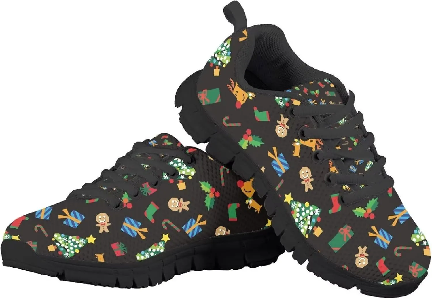 Gomyblomy Kids Running Shoes Boys Girls Tennis Shoes Lightweight Breathable Athletic Shoes Lace Up Flat Sneakers