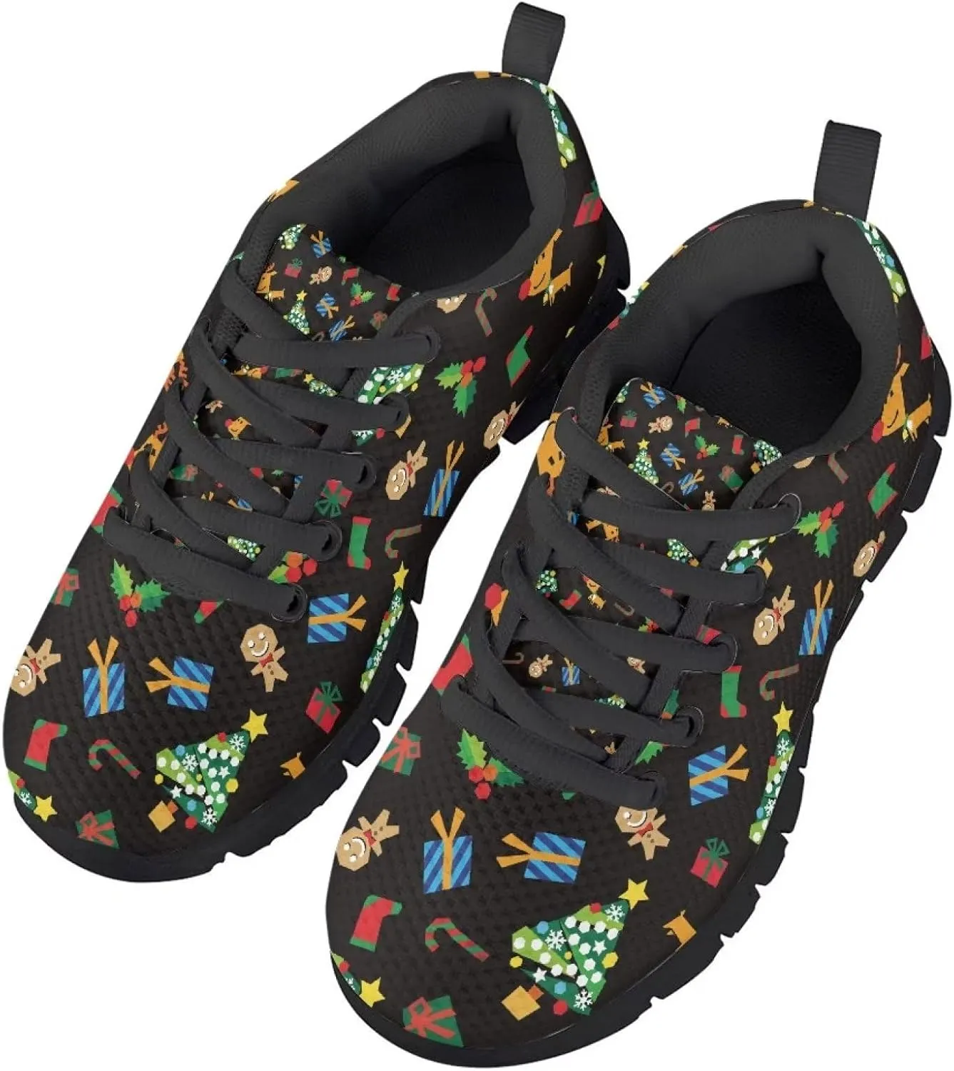 Gomyblomy Kids Running Shoes Boys Girls Tennis Shoes Lightweight Breathable Athletic Shoes Lace Up Flat Sneakers