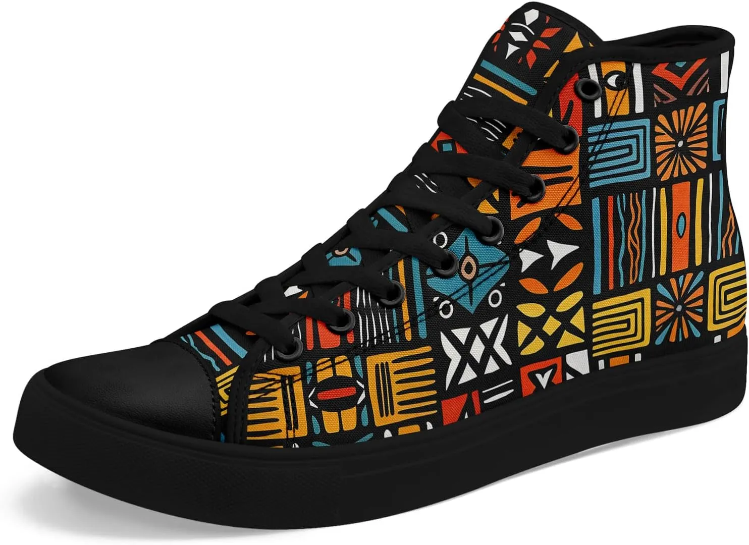 High Top Sneakers for Women Men Canvas Shoes Lightweight Printed Lace Up Fashion Casual Walking Shoes Street Footwear