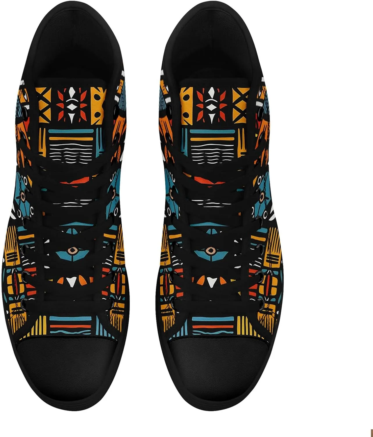 High Top Sneakers for Women Men Canvas Shoes Lightweight Printed Lace Up Fashion Casual Walking Shoes Street Footwear
