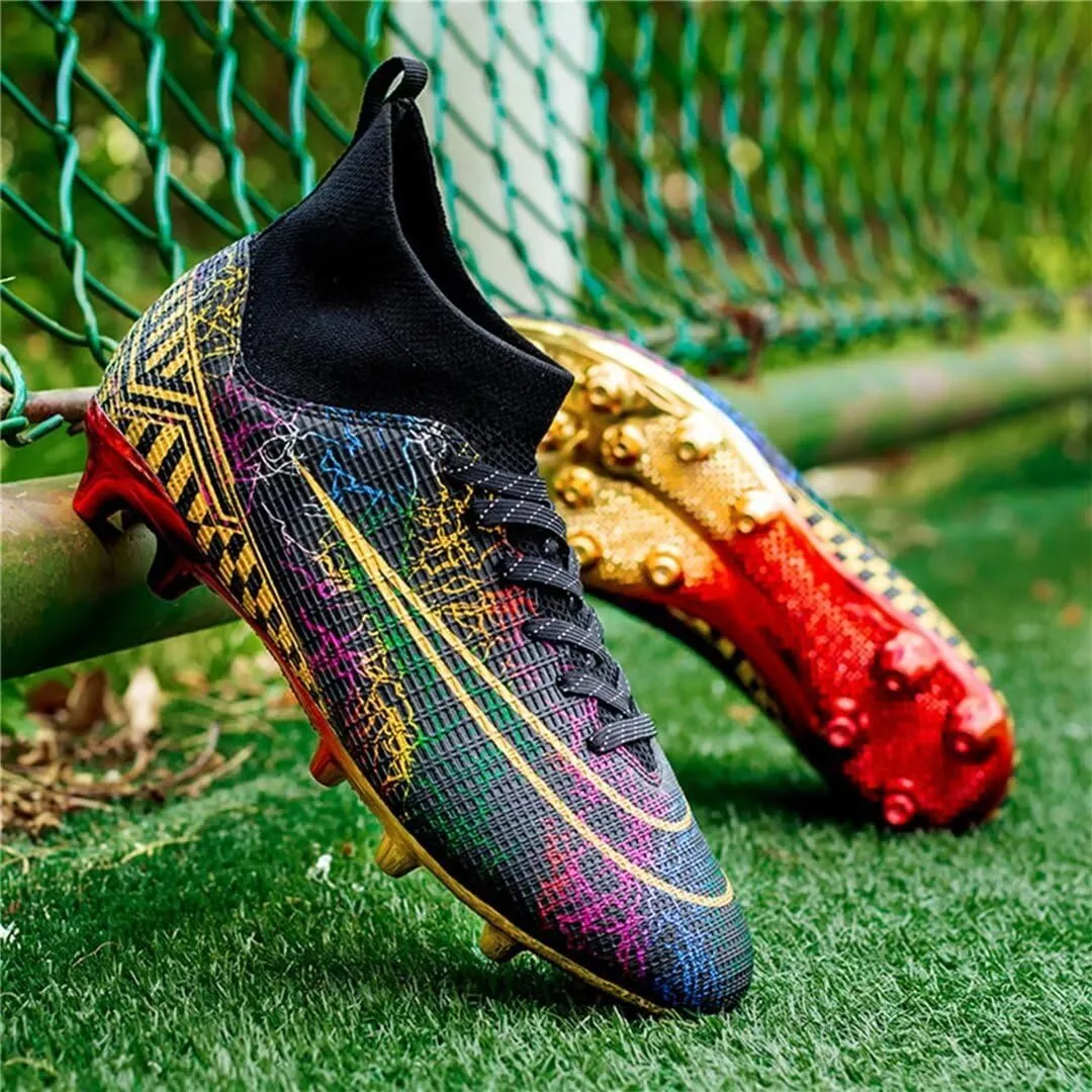 High-Top Soccer Cleats for Mens Womens Football Boots Youth Lightweight Professional Soccer Shoes Firm Ground