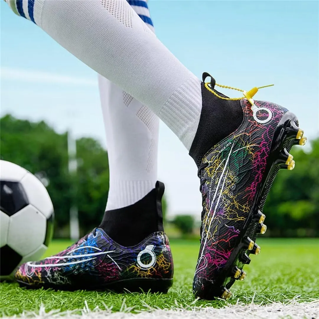 High-Top Soccer Cleats for Mens Womens Football Boots Youth Lightweight Professional Soccer Shoes Firm Ground