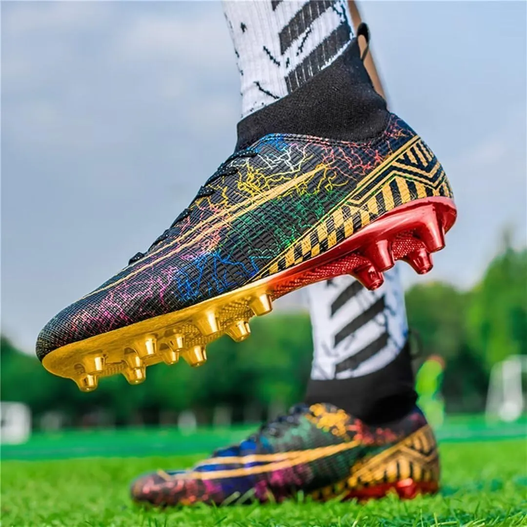 High-Top Soccer Cleats for Mens Womens Football Boots Youth Lightweight Professional Soccer Shoes Firm Ground