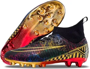 High-Top Soccer Cleats for Mens Womens Football Boots Youth Lightweight Professional Soccer Shoes Firm Ground