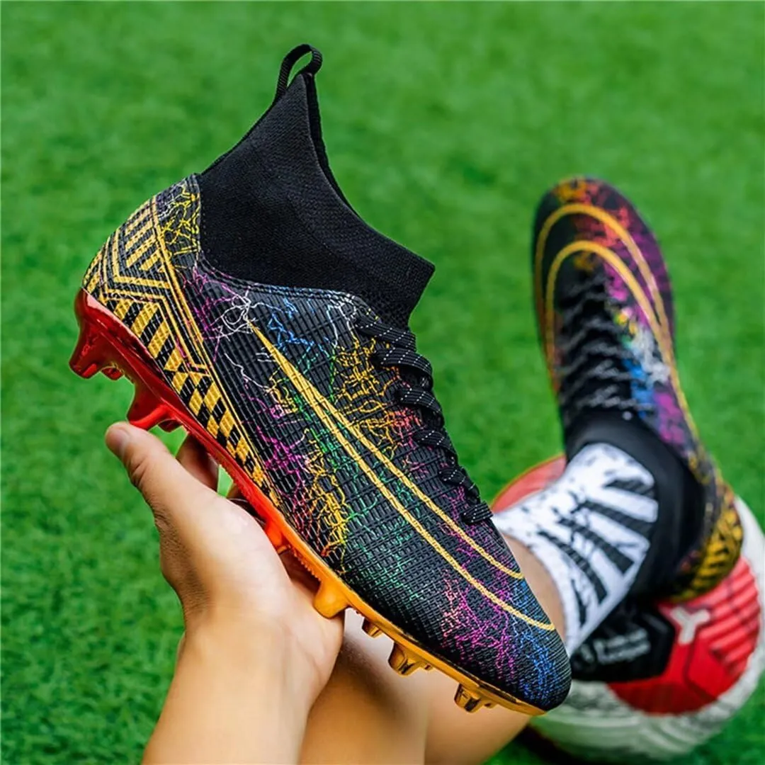 High-Top Soccer Cleats for Mens Womens Football Boots Youth Lightweight Professional Soccer Shoes Firm Ground
